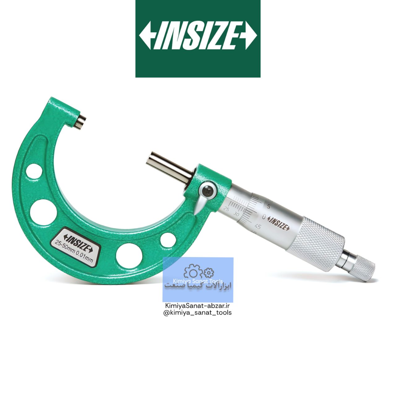 ابزار کیمیا صنعت ابزارالات خرید قیمت میکرومتر خارج سنج 75-50 75a-3203 کد اینسایز insize kimiyasanat-abzar