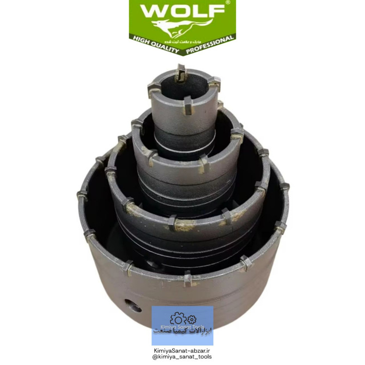 خرید و قیمت گردبر مخصوص بتن حرفه ای ولف WOLF قطر 120 میلیمتر ابزار صنعتی سوراخکاری