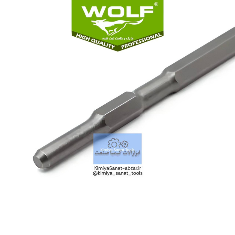 قلم تخریب بتن کن پیکور شش گوش 17-410 طول 41 سانت برند ولف wolf ابزار صنعتی سوراخکاری